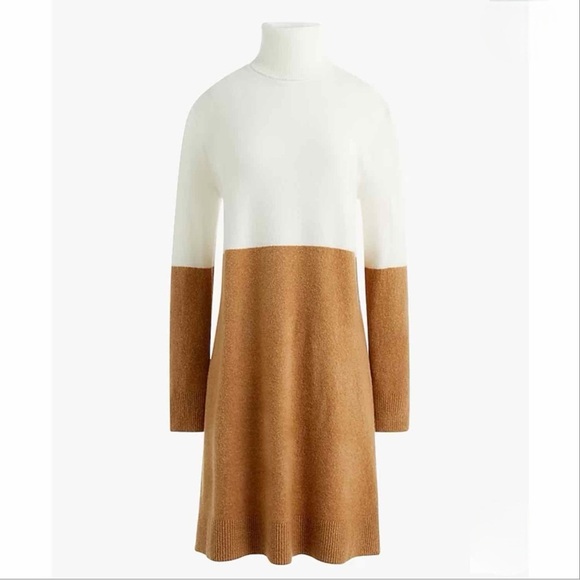 J. Crew Dresses & Skirts - J. Crew | Colorblock Turtleneck Sweater Dress Size Medium